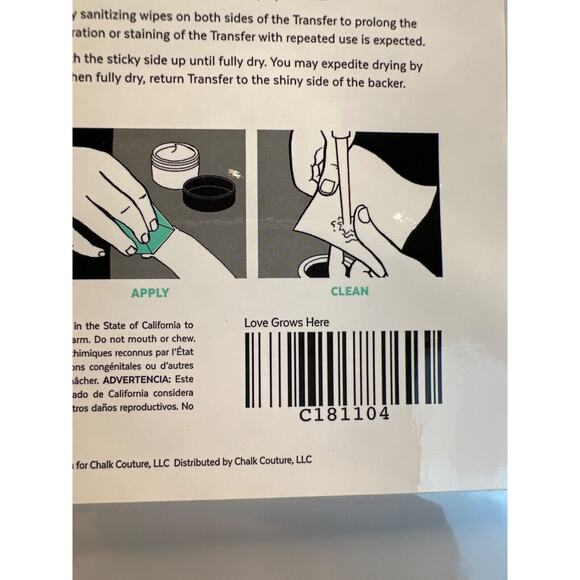 New Chalk Couture Transfer Love Grows Here Crafting Gift - Picture 6 of 7